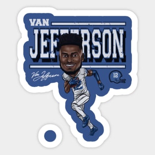 Van Jefferson Los Angeles R Cartoon Sticker